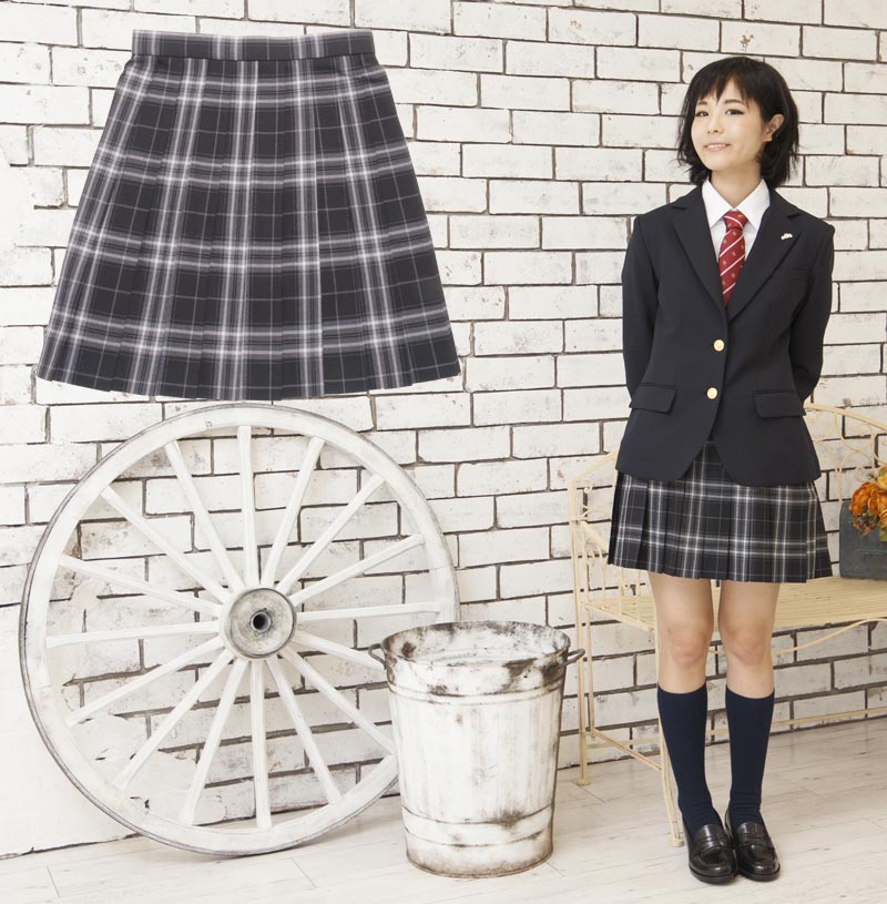 モノトーンチェックスカート 想い出あすなろ | 制服通販リサアンドザ