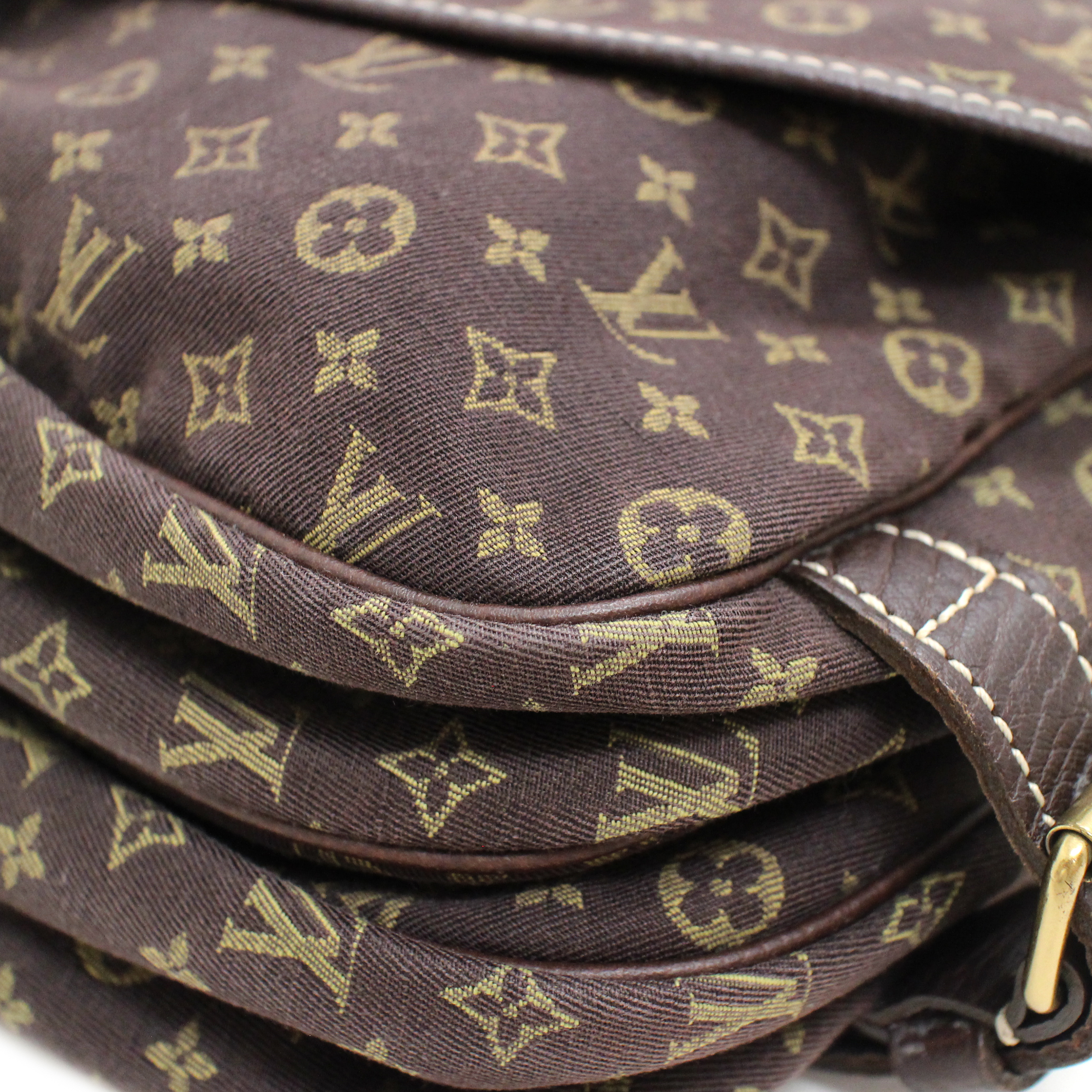 LOUIS VUITTON Monogram Mini Lin Saumur 30 Brown Shoulder Bag