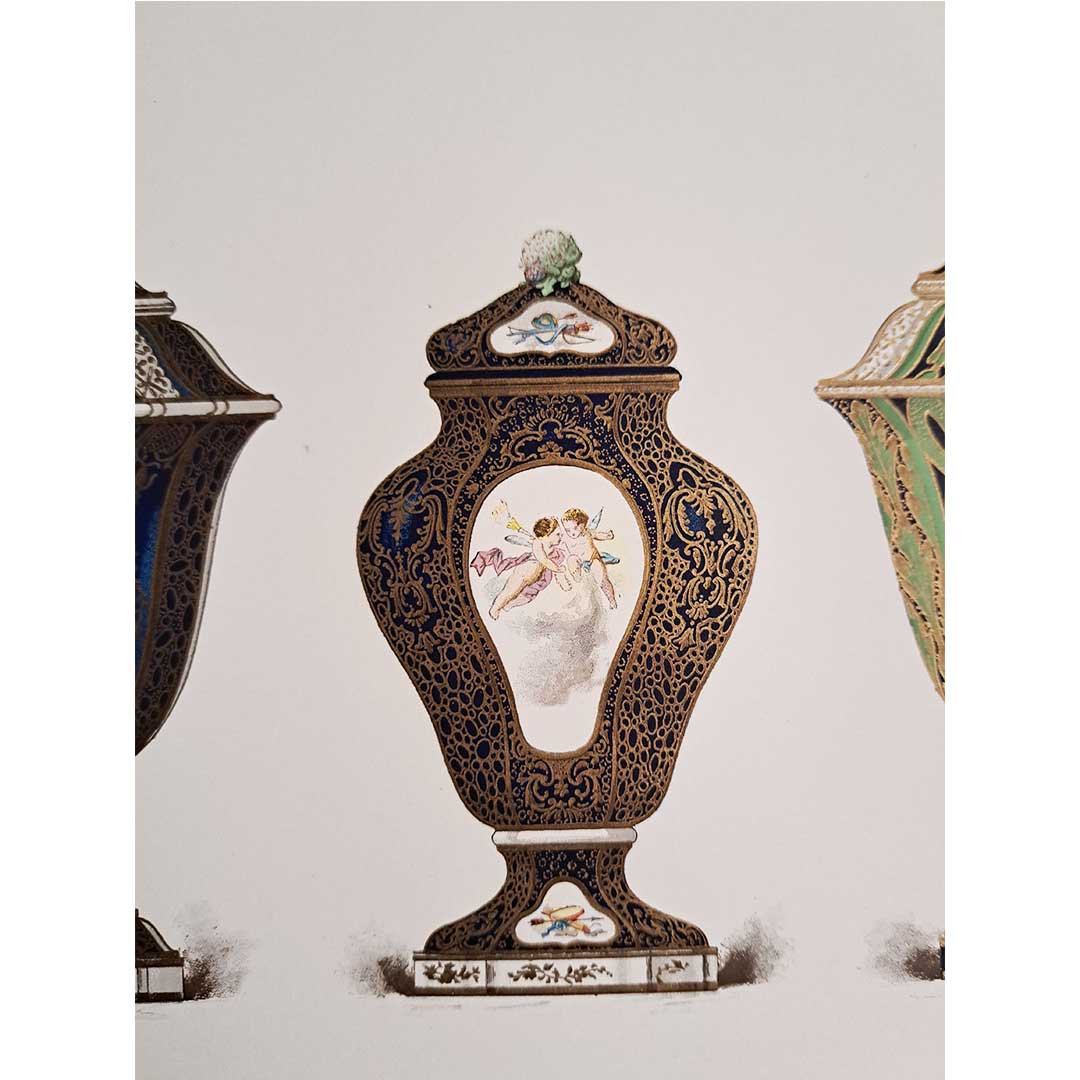 セーブルの軟質磁器「壺」プレートNo.45