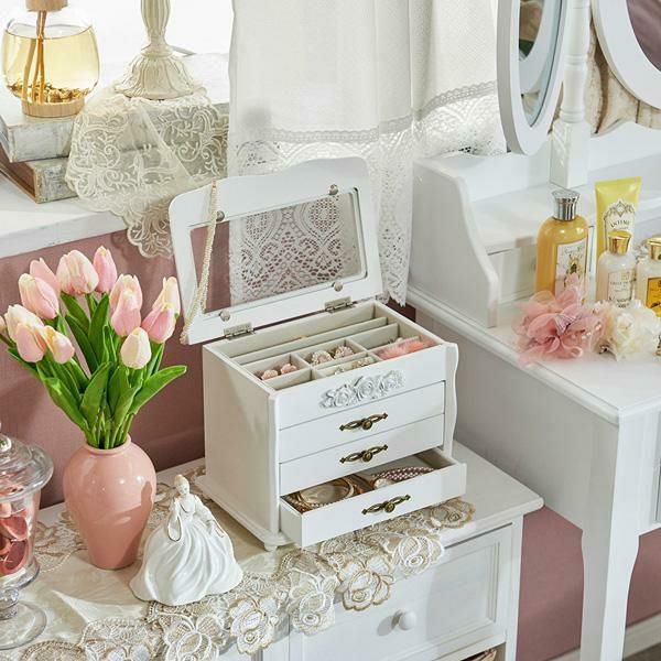 直送】アクセサリーケース3段/アンティークローズ｜かわいいお姫様
