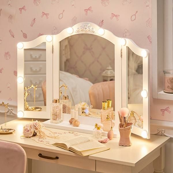 今ならポイント10倍 ♪～3/16 AM10:00まで】【直送】三面鏡ミラー