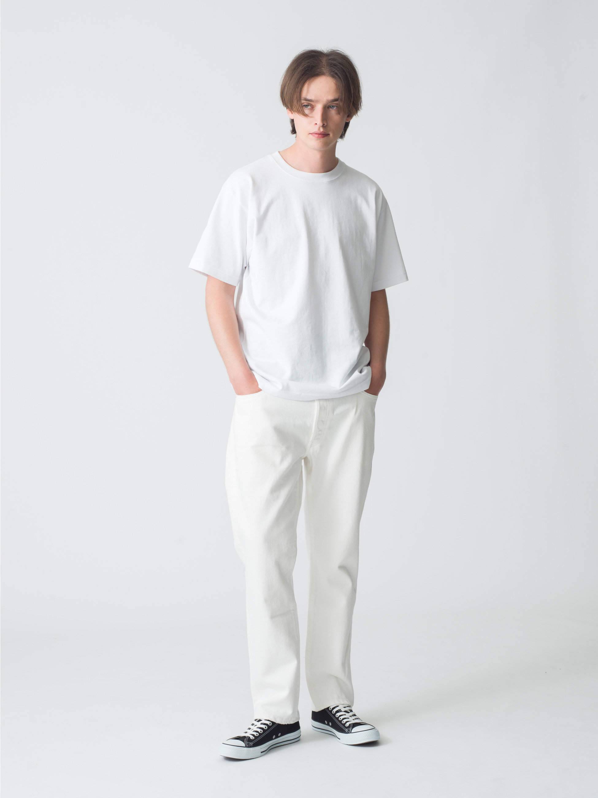 ウォーレン スリムフィット ホワイト デニムパンツ｜RHC(アールエイチ