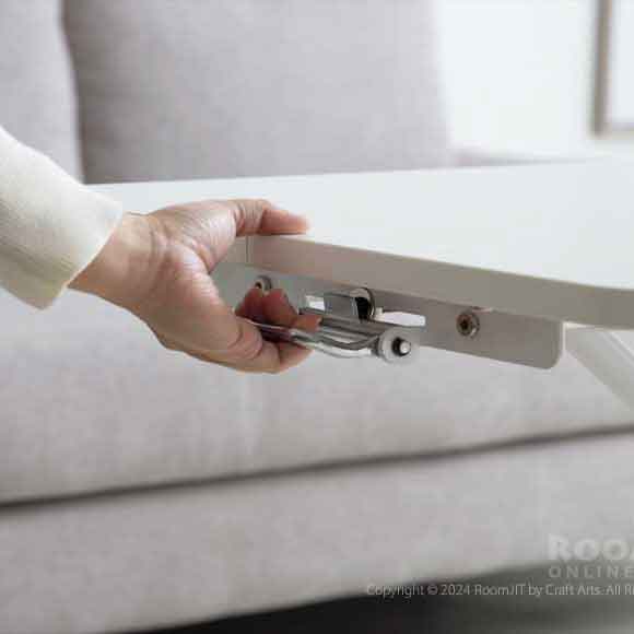 無段階ガス圧昇降式 テーブル 折りたたみ式 家具 キャスター付き