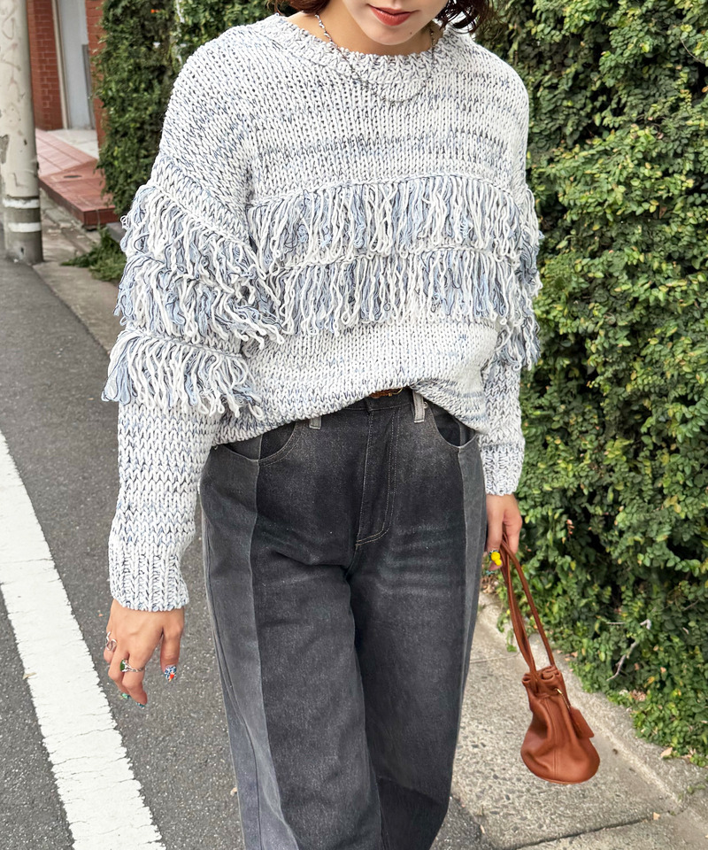 ミックスフリンジニット｜DOUBLE NAME ダブルネーム 商品詳細