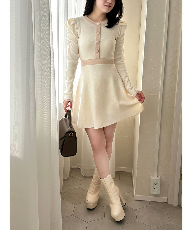 バイカラーミニフレアワンピース｜MIIA ミーア 商品詳細｜ファッション