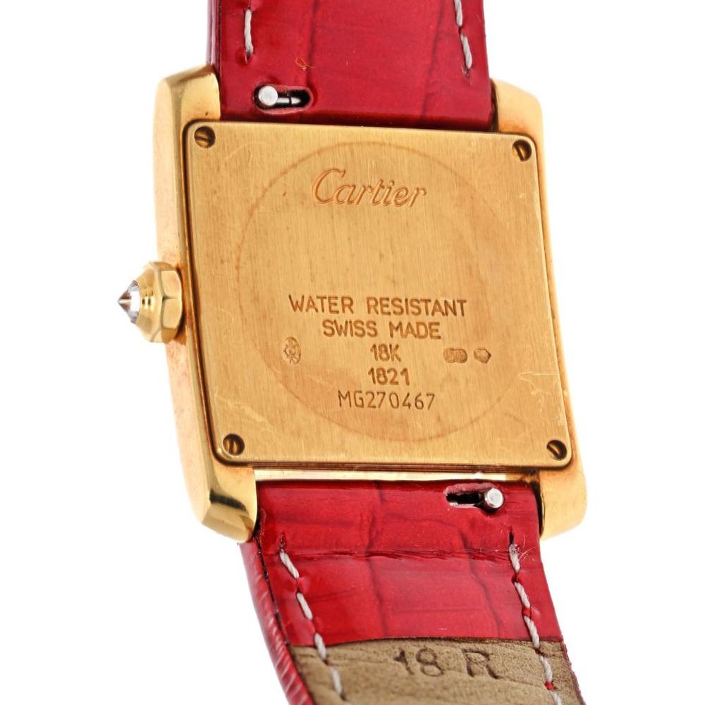 Cartier 18K Yellow Gold Tank Francaise Ladies Diamond Watch with