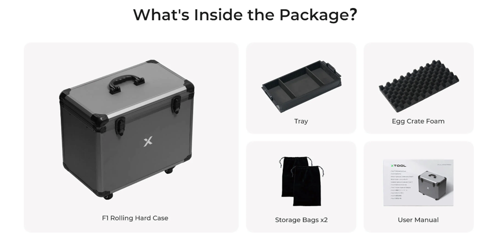 xTool F1 Rolling Hard Case - ROBOSTEAM