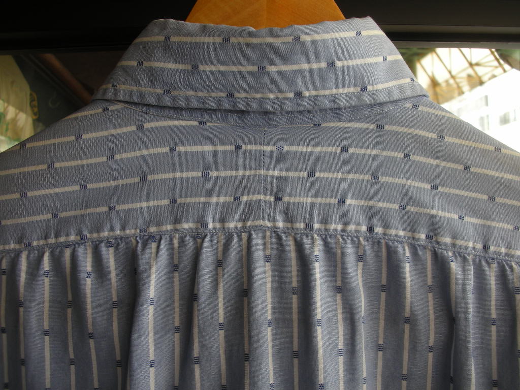 1930'S A. SULKA & COMPANY COTTON STRIPE DRESS SHIRT SZ/S - ROCK-A