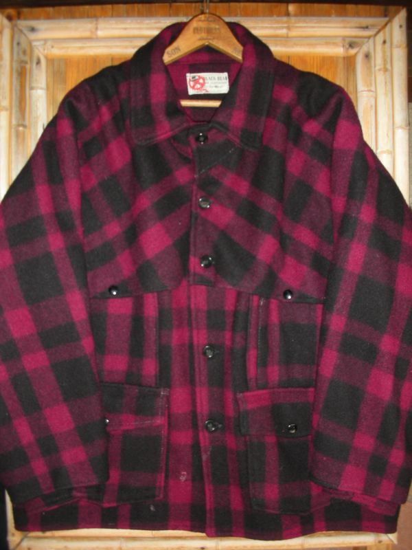 1950'S BLACK BEAR DOUBLE MACKINAW WOOL JKT SZ/46〜48 - ROCK-A-HULA