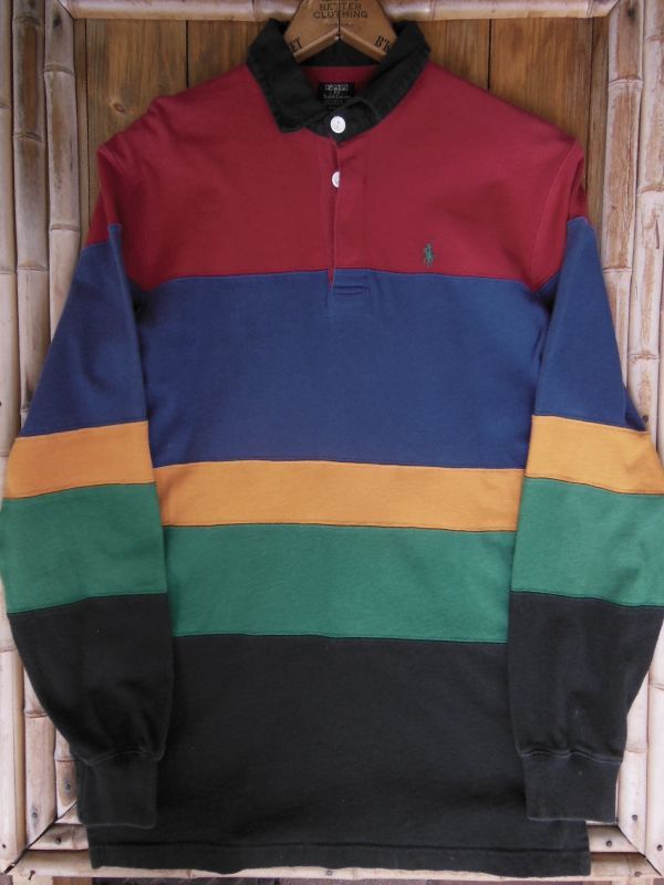 90S POLO BY ラルフローレンラスタラガーシャツ/XS - ROCK-A-HULA