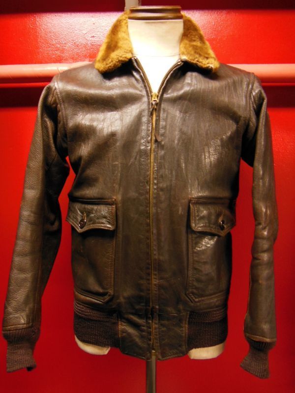 1940'S WWII UNKNOWN AN6552/AN-J-3 GOATSKIN FLYING JACKET SZ/36