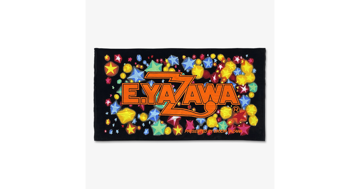 スペシャルビーチタオル(ロゴレインボー)ブラック/オレンジ｜DIAMOND