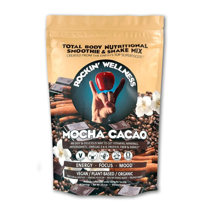 Mocha Cacao Nutritional Shake Mix | Rockin Wellness Coffee Blend