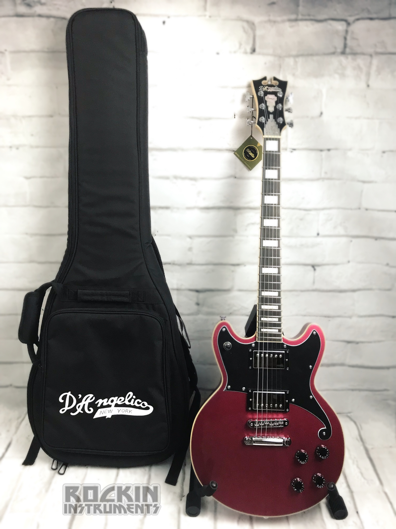 D'Angelico Premier Brighton Basswood Electric Guitar With Gig Bag, Oxb