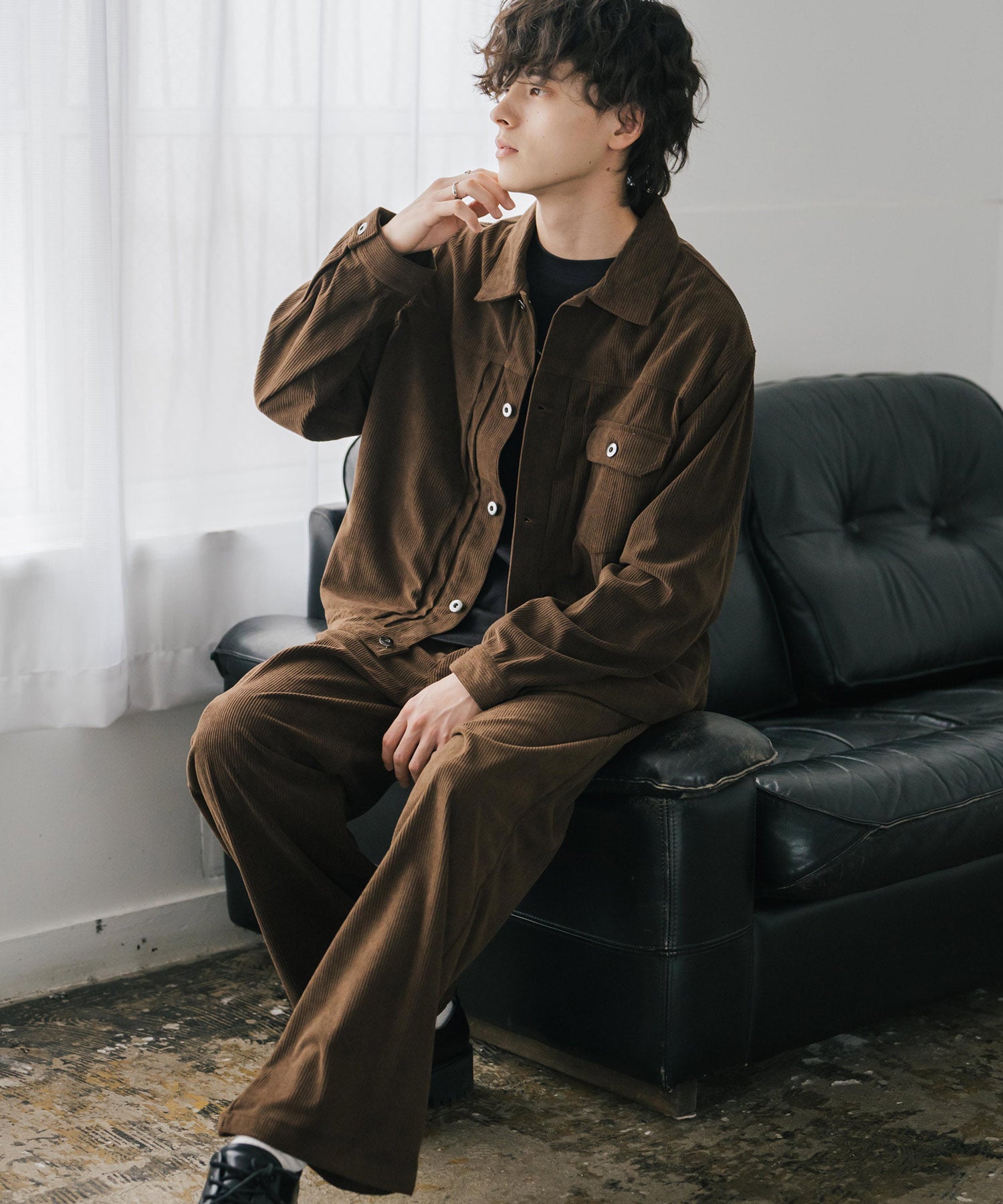 コーデュロイセットアップ 1stショートジャケット/短丈ブルゾン