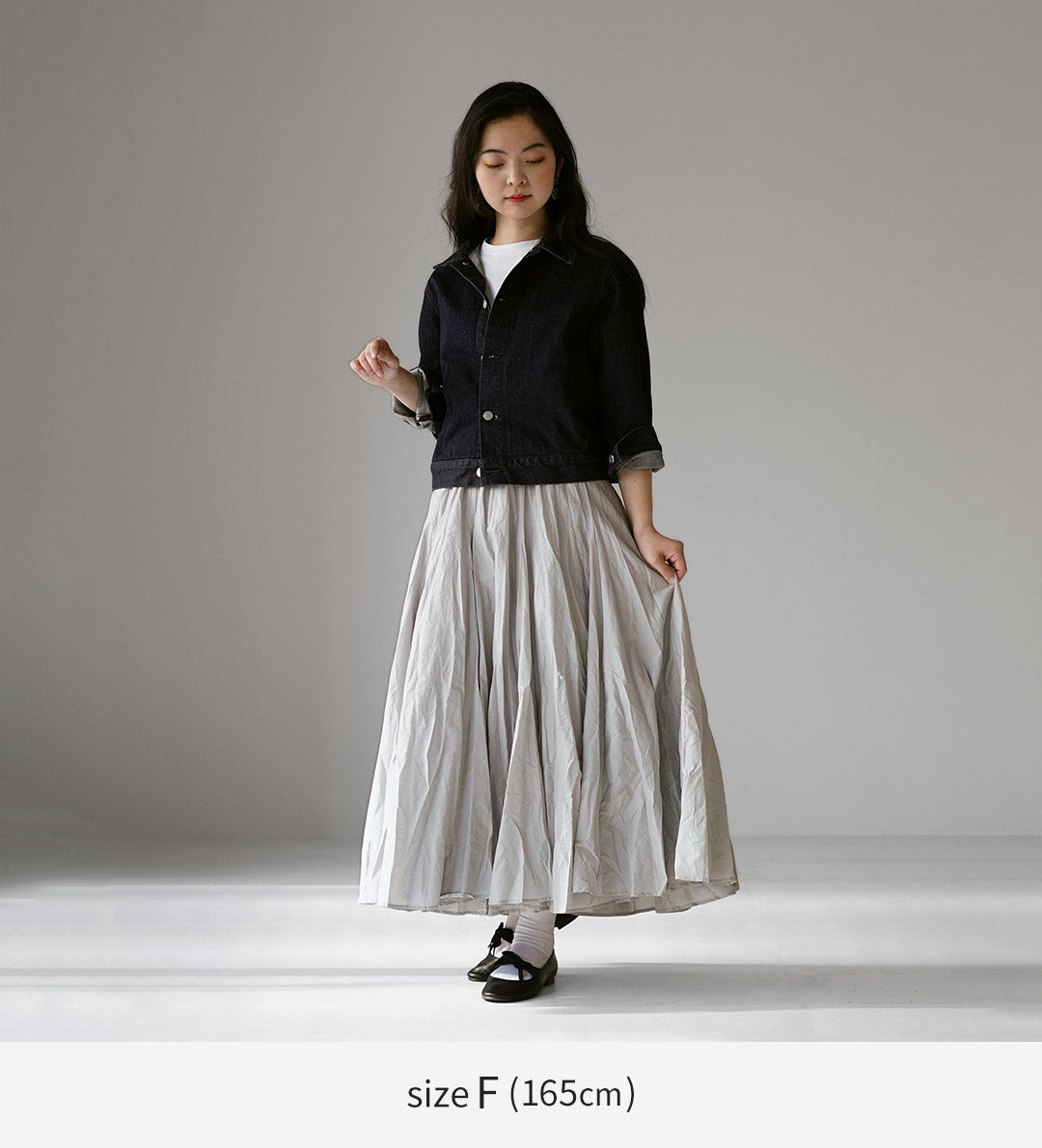 mizuiro ind（ミズイロインド） ボリューム フレア スカート
