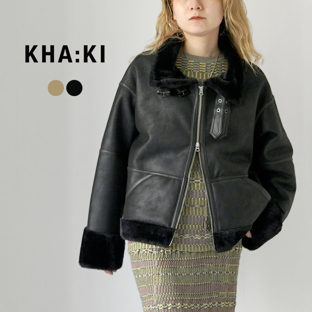 KHA:KI（カーキ） エコムートン B3 ジャケット / レディース