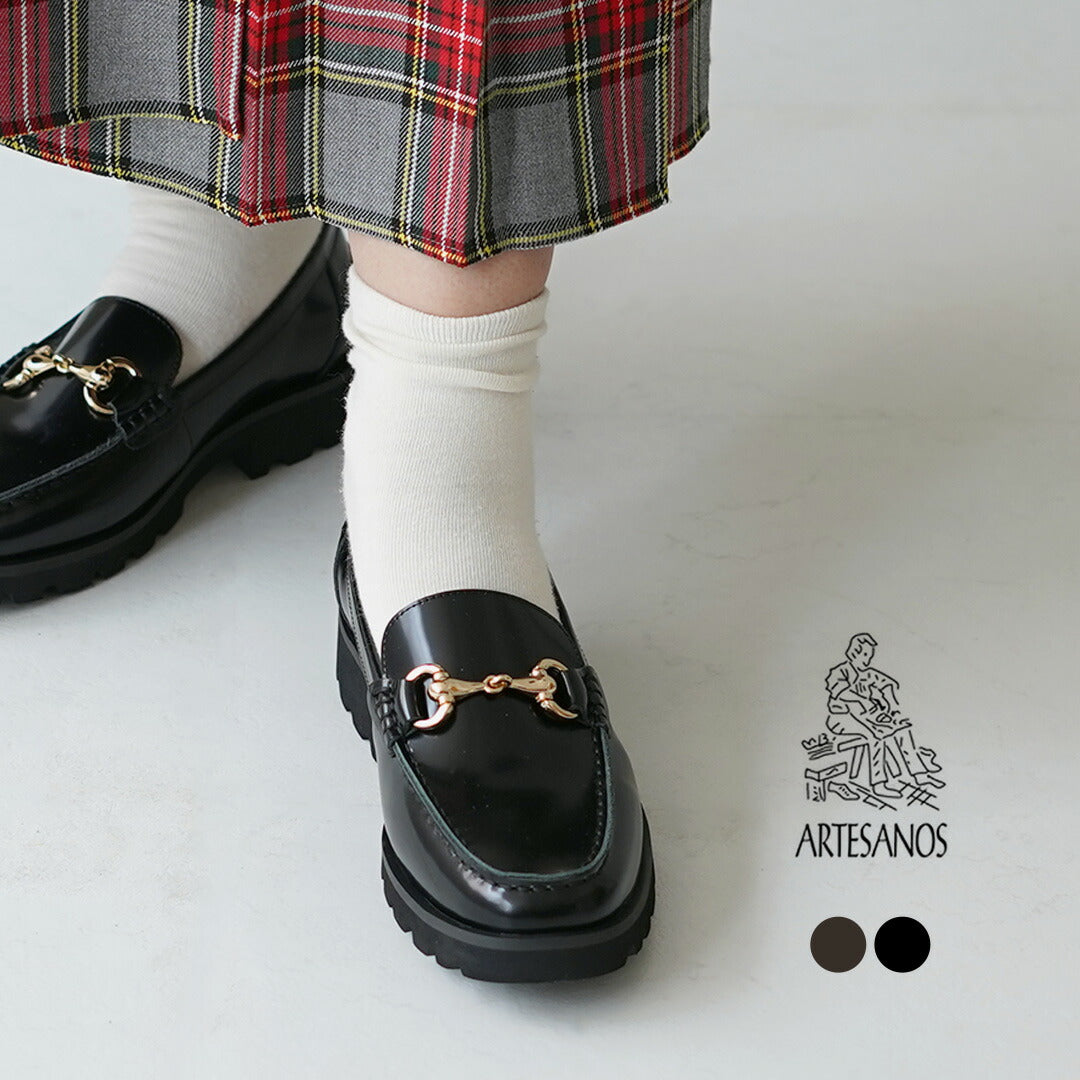 ARTESANOS（アルテサノス） ビット ローファー ガラスレザー