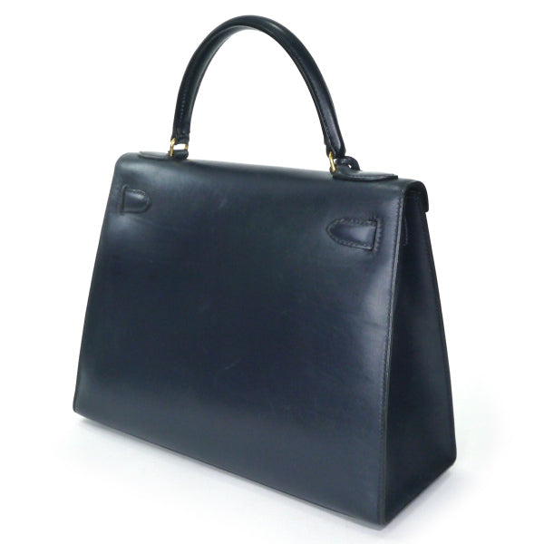 HERMES 78sケリー28 外縫い ボックスカーフ（濃紺） – Vintage Shop Rococo