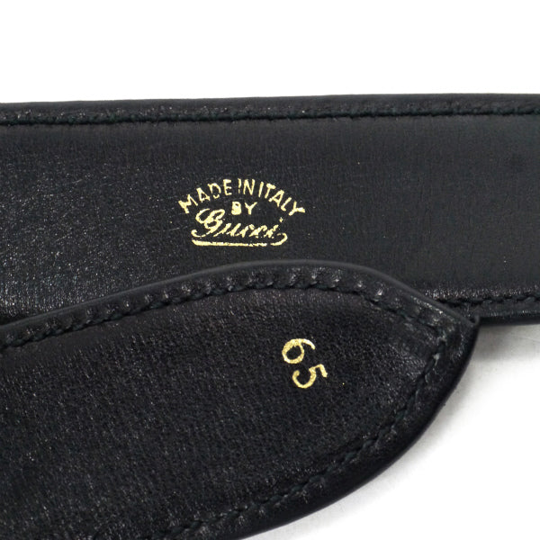 OLD Gucci シェリーラインGGバックルレザーベルト（青） – Vintage