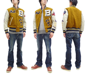 Whitesville Varsity Jacket Men's Letterman Jacket Melton x Leather