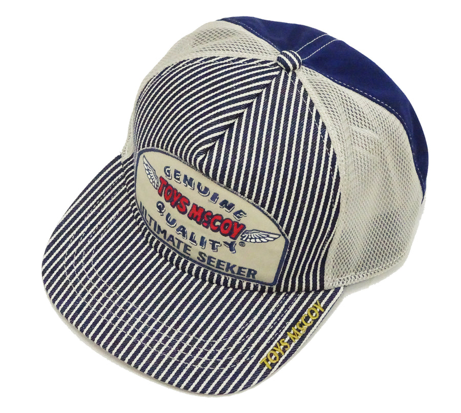 TOYS McCOY Hickory Striped Trucker Hat Men's Casual Embroidered