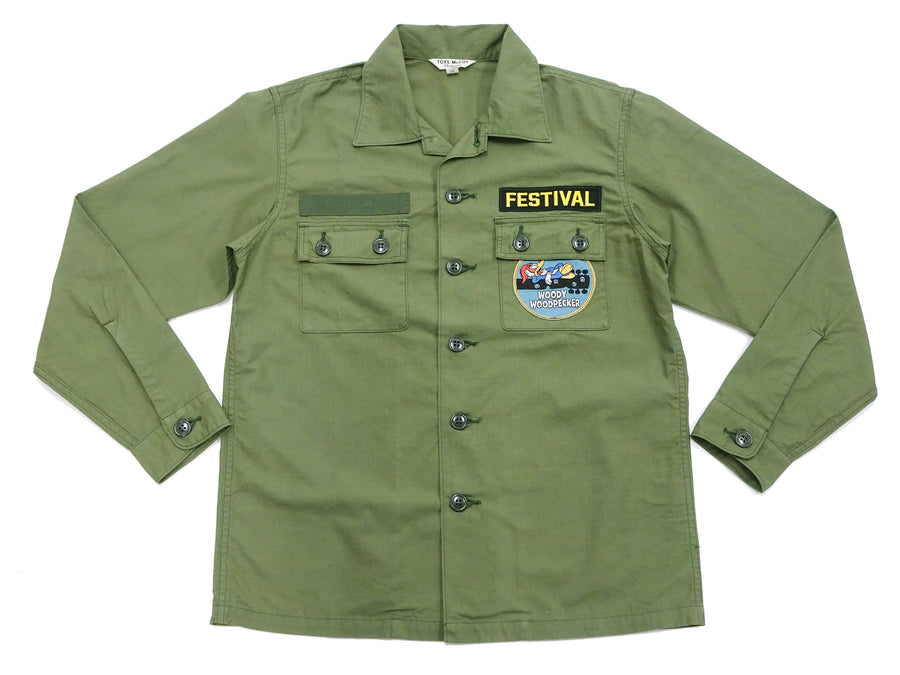 TOYS McCOY Utility Shirt Men's Custom Patched Printed Long Sleeve