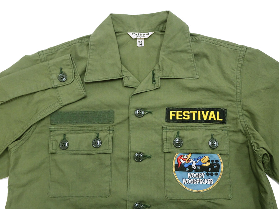 TOYS McCOY Utility Shirt Men's Custom Patched Printed Long Sleeve