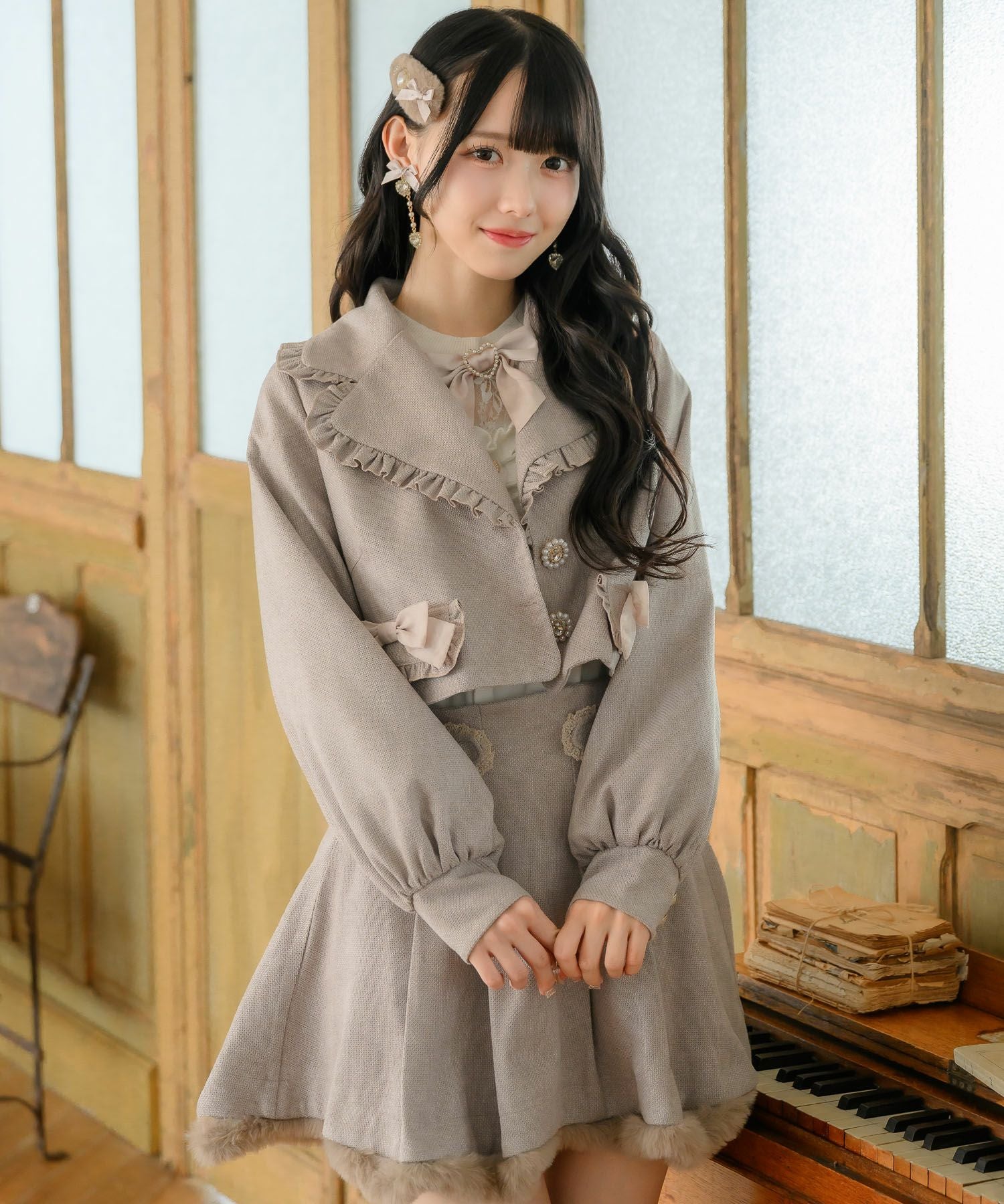 リボンポケットショートジャケット | Rlab store