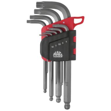正規輸入品] マックツールズ 9Pc. メトリック L-型 ボールヘックスキー