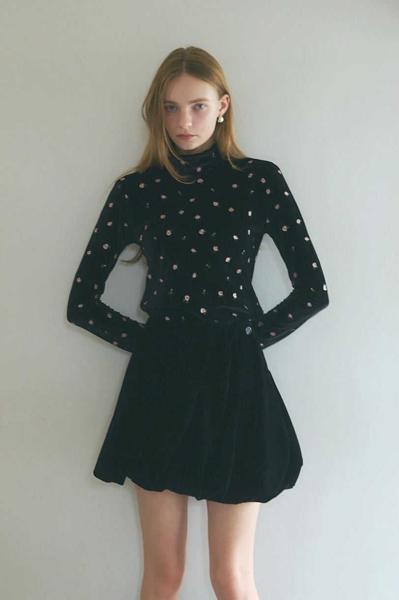 FLOWER VELOR TOPS – Rosy luce