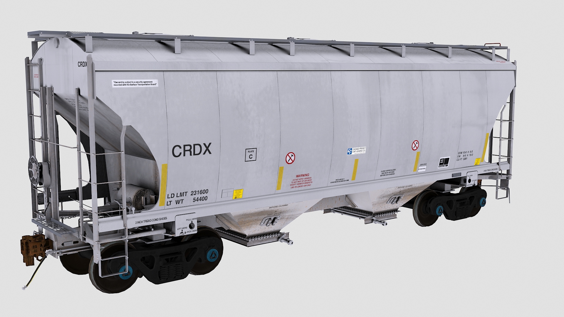 CRDX Trinity 2-Bay Covered Hopper - Virtual Railroad Mods