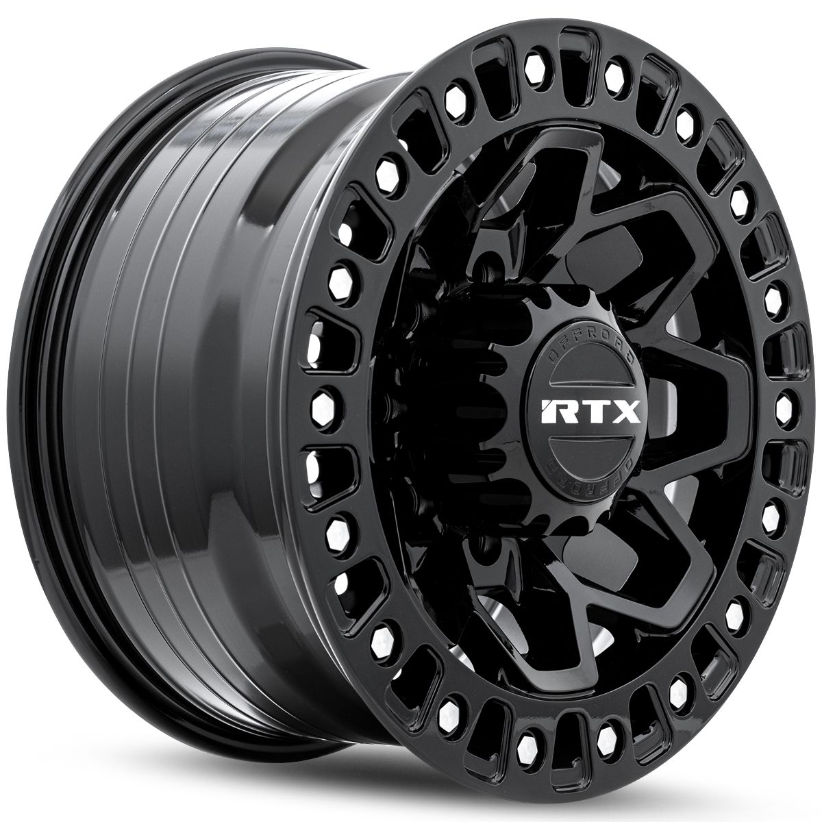 Zion - Gloss Black Milled Rivets - 8 Lugs – RTXWHEELS