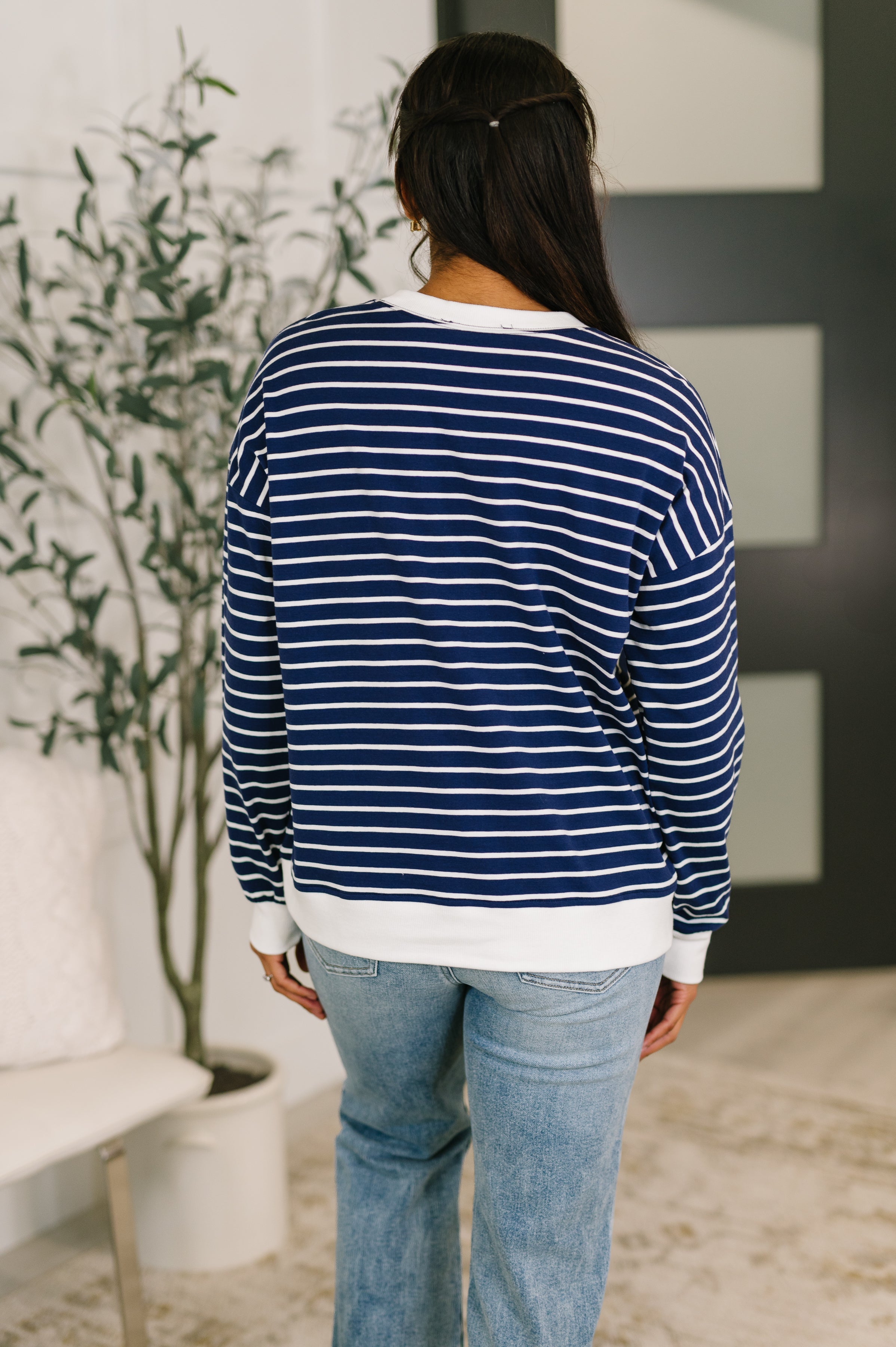 Zenana Almost Therapeutic Drop Shoulder Pullover in Navy – Ruby