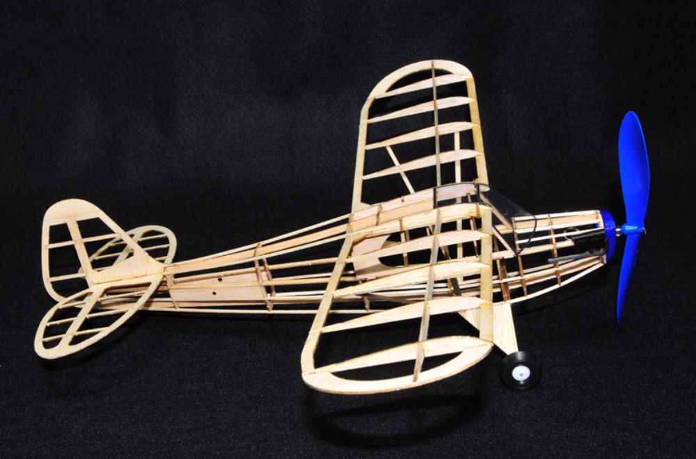 ゴム動力プロペラ飛行機・ゴム動力竹ひご飛行機・工作飛行機・バルサ材