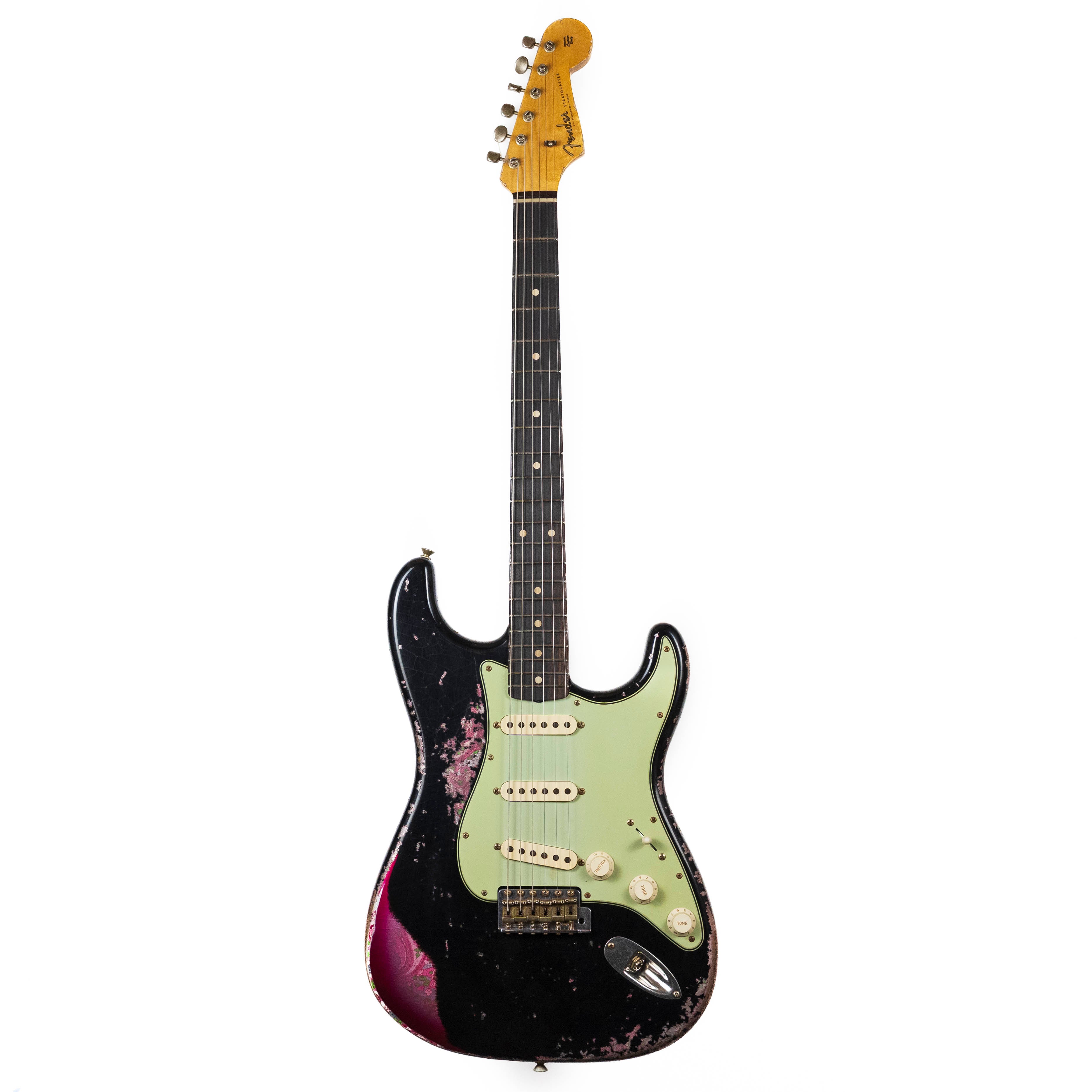 Fender Custom Shop 1960 Strat, Super Heavy Relic, Black Over Pink