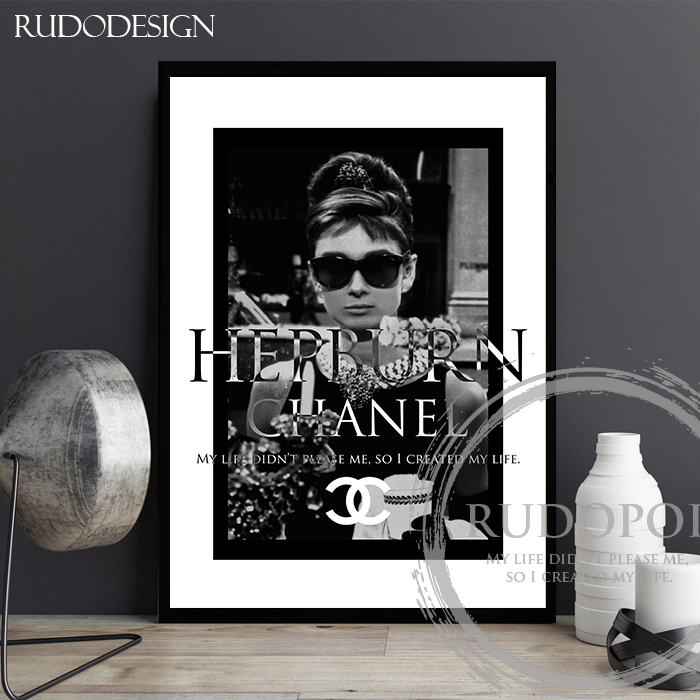 オードリー・ヘプバーン ブランドオマージュアートポスター/RUDOPOP
