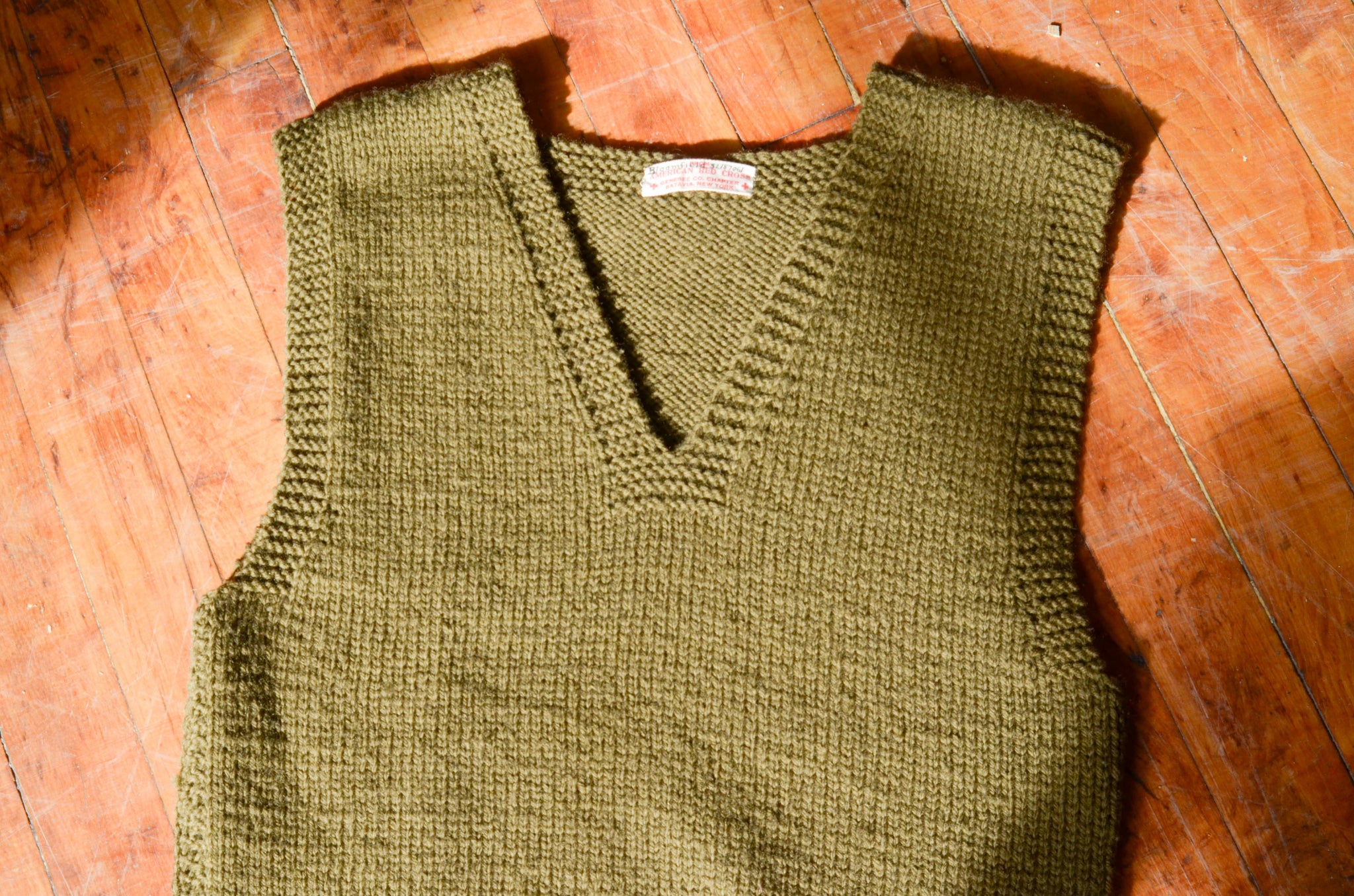 American Red Cross - WWII Wool Knit Vest – Rugged Road & Co.