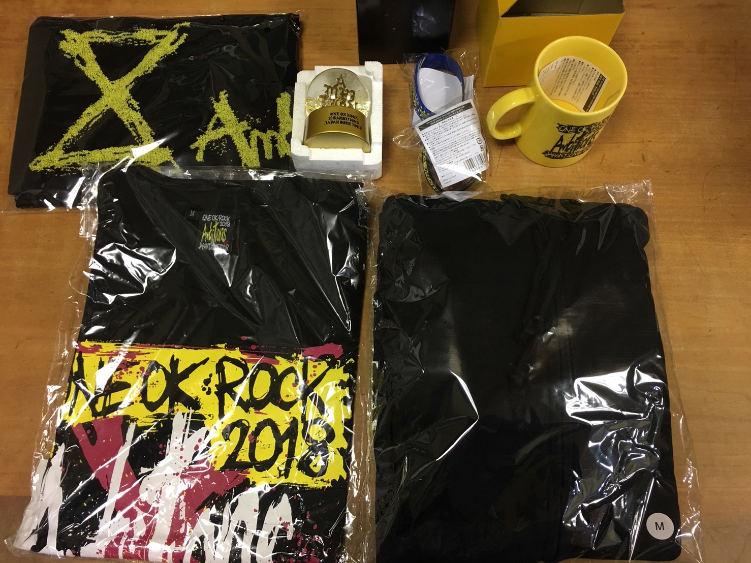 ONE OK ROCK AMBITIONS JAPAN DOME TOUR 2018の先行発売で購入のグッズ