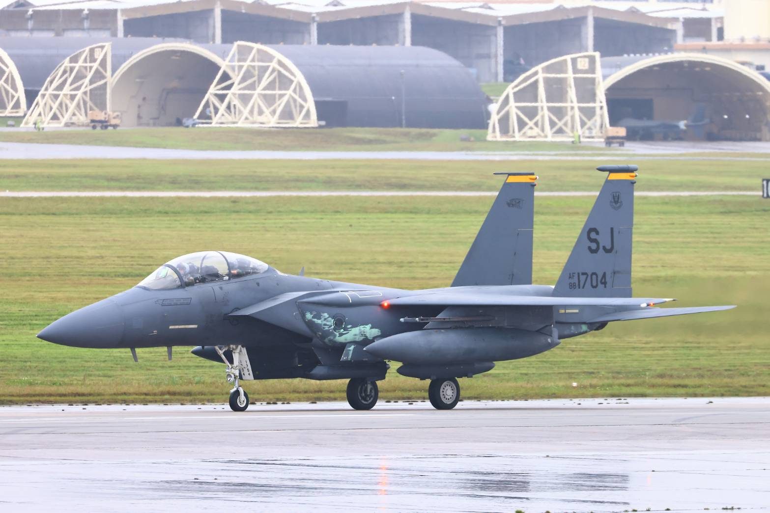 嘉手納基地にF15Eが12機飛来 退役に伴う巡回配備か タイ空軍機も 沖縄