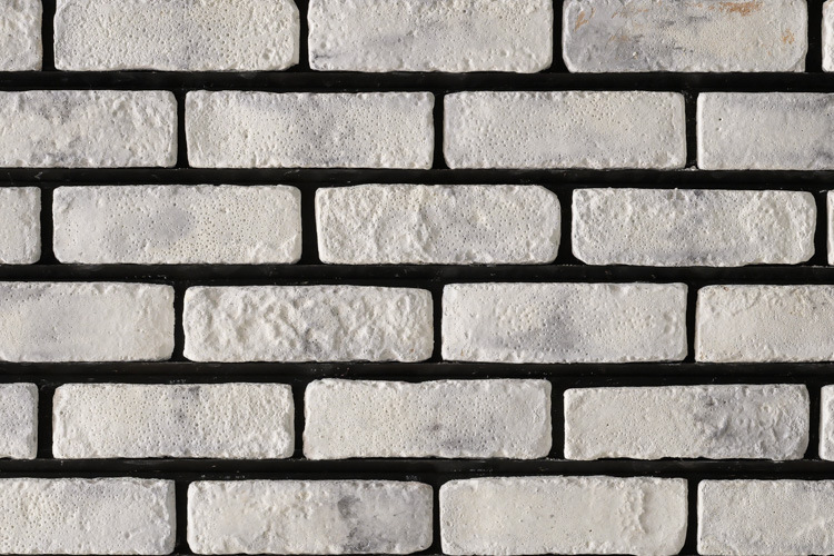 まるで本物のレンガ - 軽量ブリックタイル | ⑦オフホワイト（1箱60枚
