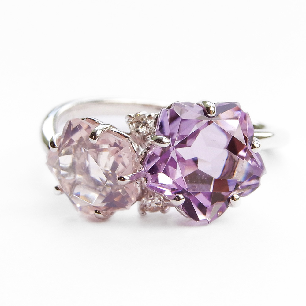 さくらシェイプ・7mm ＆ 8.5mm ツインフラワーリング（7〜10号