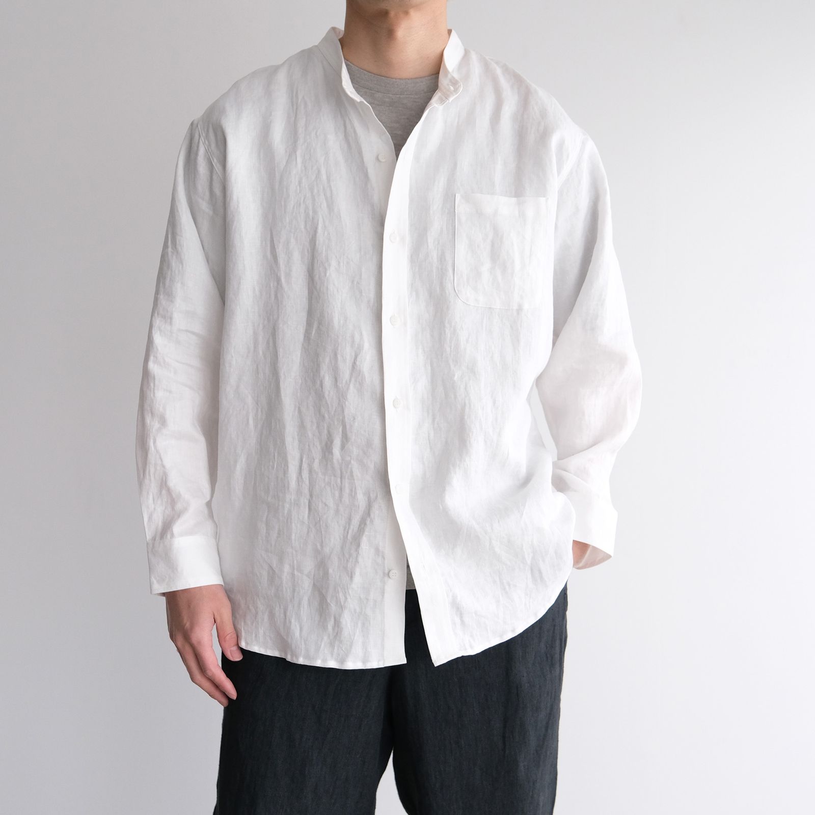 TEIKOKU SEN-I - 66L リネン高密度綾シャツ -シャツ-（White