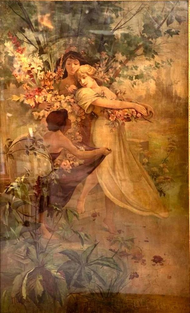 Circa 1900 Alphonse Mucha original art nouveau period