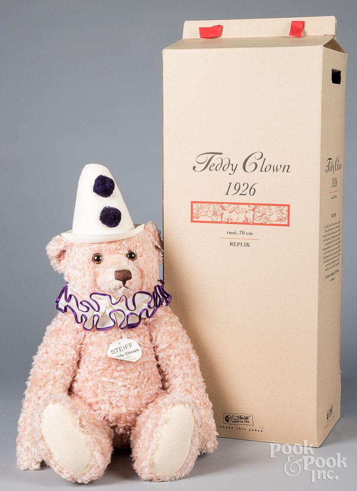 Steiff Limited Edition pink 1926 Teddy Clown bear sold at auction