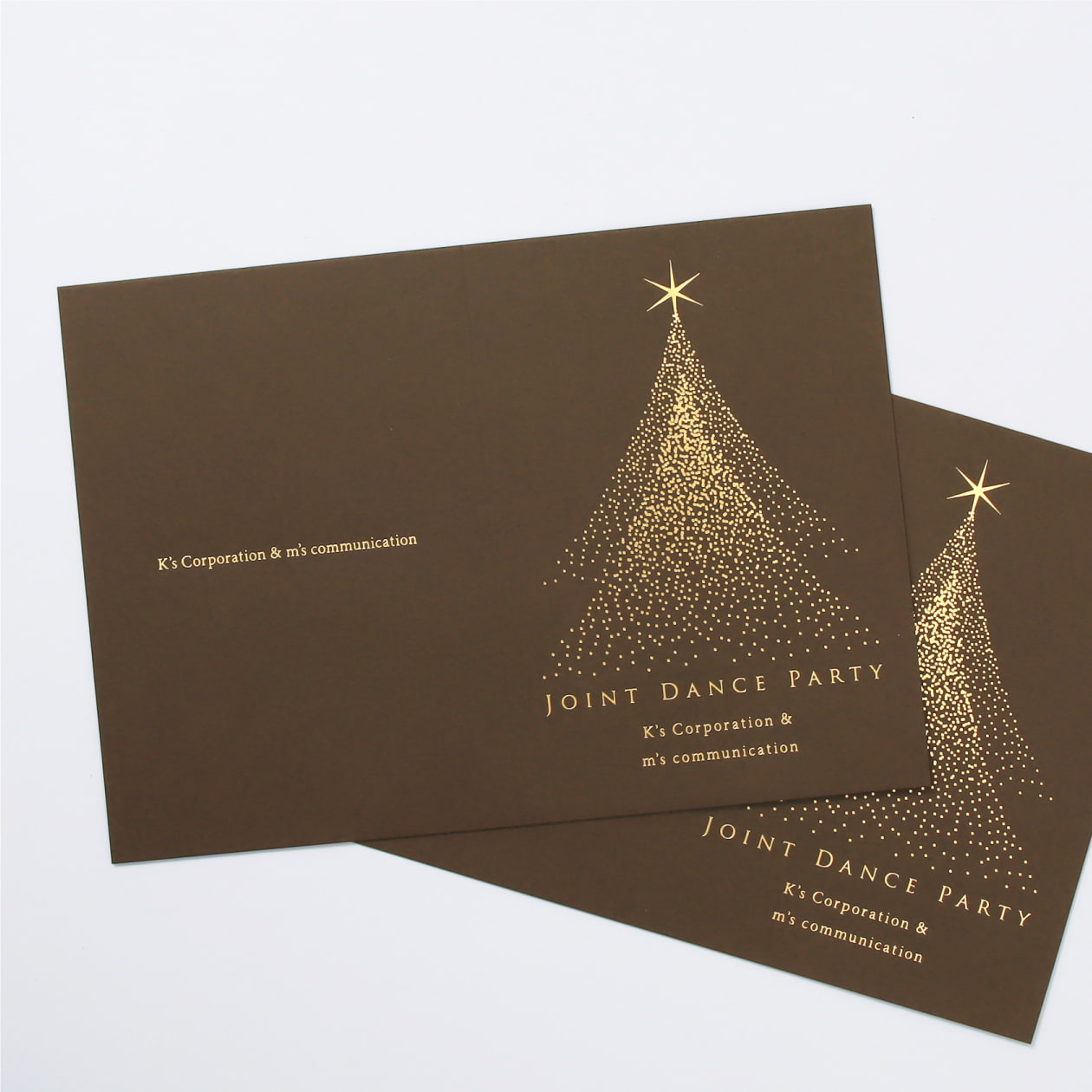 箔押し加工の大人っぽく華やかなカード（Colors ホットチョコレート