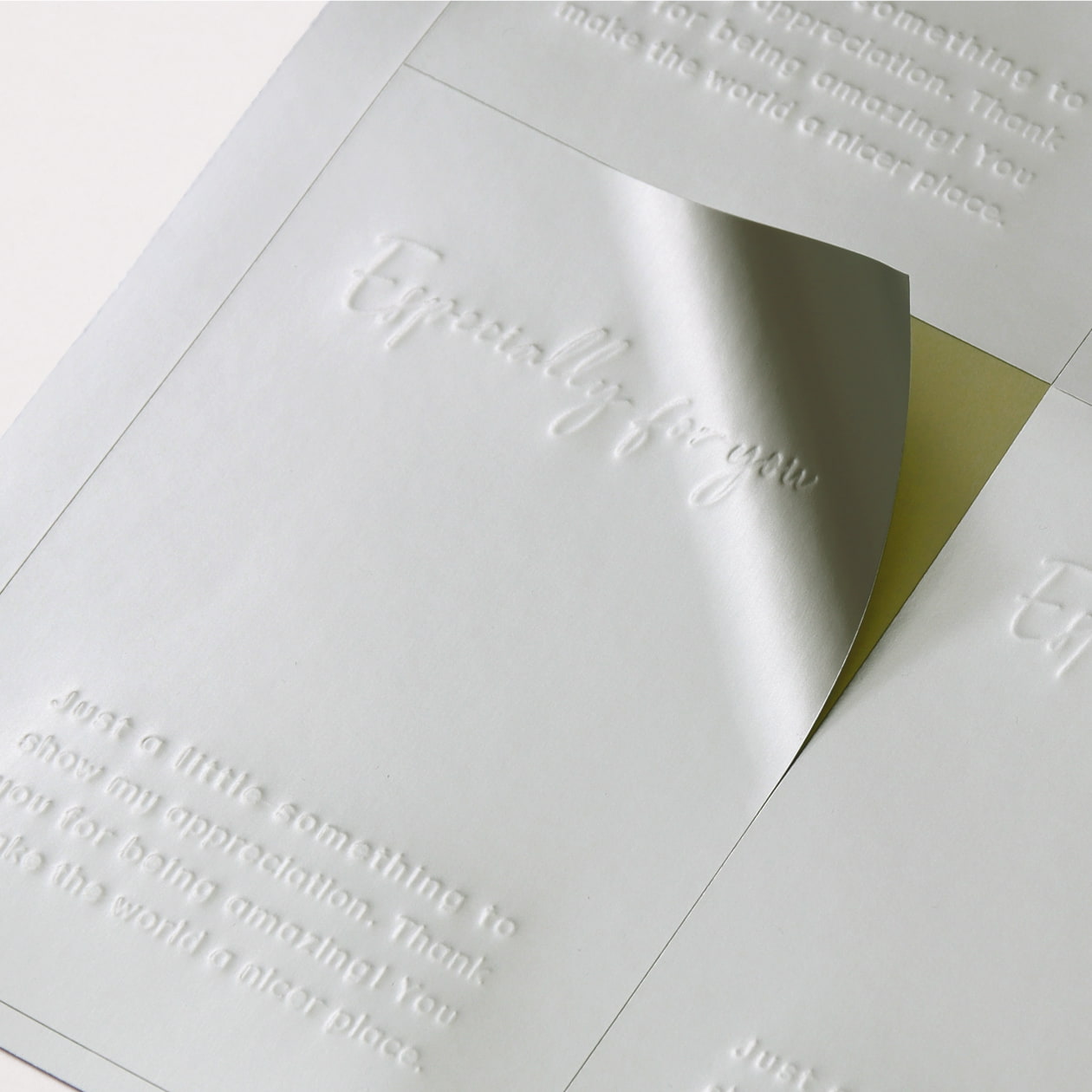 シール Especially for you S011 シルバー 8面 | 羽車公式サイト 紙