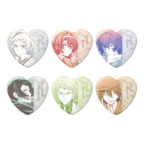 文豪ストレイドッグス トレーディングハート缶バッジvol.4 6個入り1BOX