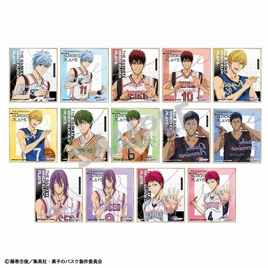 黒子のバスケ トレーディングミニ色紙 サイン 7個入り1BOX 14個入り