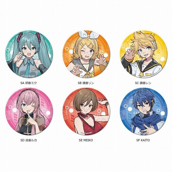 初音ミク ピアプロキャラクターズ 丸型缶バッジ 76mm 6個入り1BOX